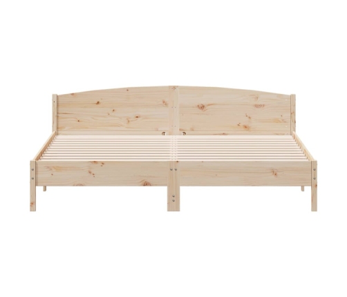 Estructura de cama sin colchón madera maciza de pino 200x200 cm