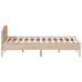 Estructura de cama sin colchón madera maciza de pino 200x200 cm