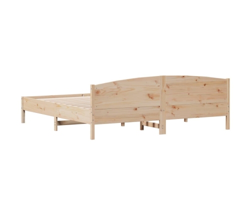 Estructura de cama sin colchón madera maciza de pino 200x200 cm