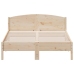 vidaXL Estructura de cama con cabecero madera de pino blanco 150x200cm