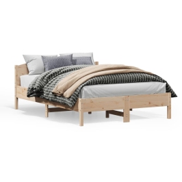 Estructura de cama sin colchón madera de pino blanco 150x200 cm