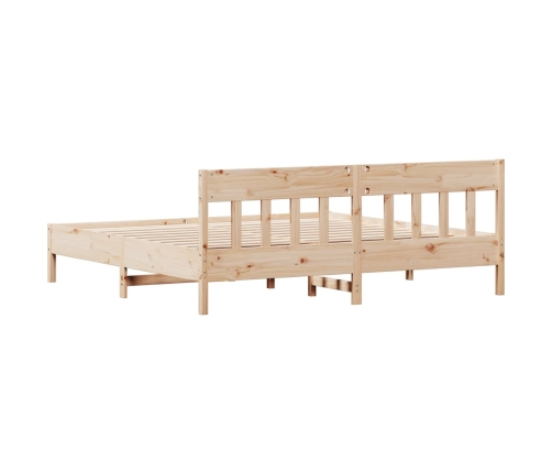 Estructura de cama sin colchón madera maciza de pino 180x200 cm