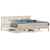 Estructura de cama sin colchón madera maciza de pino 180x200 cm