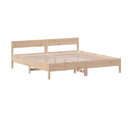 Estructura de cama sin colchón madera maciza de pino 180x200 cm