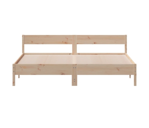 Estructura de cama sin colchón madera maciza de pino 180x200 cm