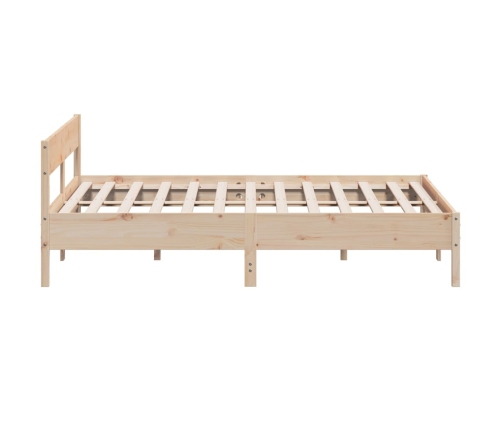 Estructura de cama sin colchón madera maciza de pino 180x200 cm