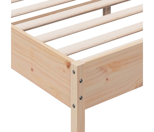 Estructura de cama sin colchón madera maciza de pino 180x200 cm