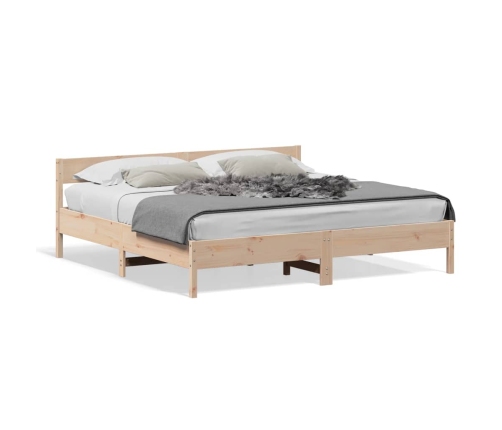 Estructura de cama sin colchón madera maciza de pino 180x200 cm