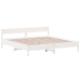 Cama sin colchón madera maciza de pino blanca 180x200 cm