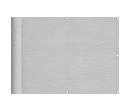 Pantalla de balcón 100% poliéster Oxford gris claro 75x600 cm