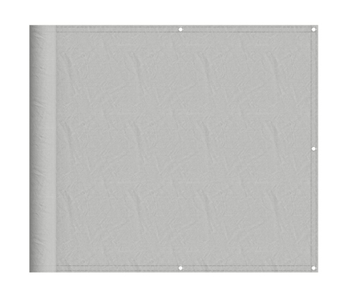 Pantalla de balcón 100% poliéster Oxford gris claro 90x1000 cm