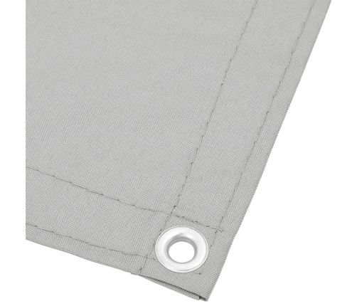 Pantalla de balcón 100% poliéster Oxford gris claro 90x1000 cm