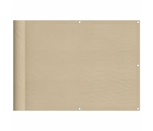 Pantalla de balcón 100% poliéster Oxford beige 75x700 cm