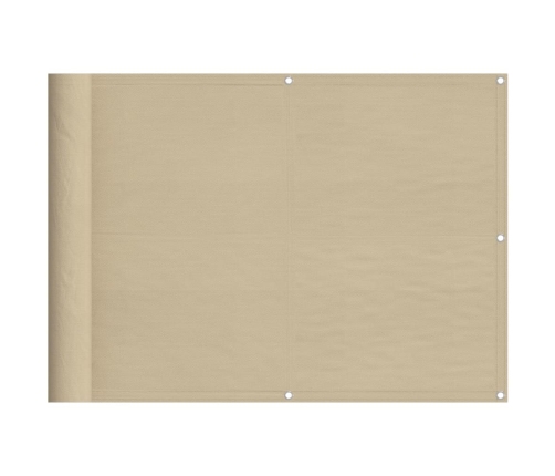 Pantalla de balcón 100% poliéster Oxford beige 75x800 cm