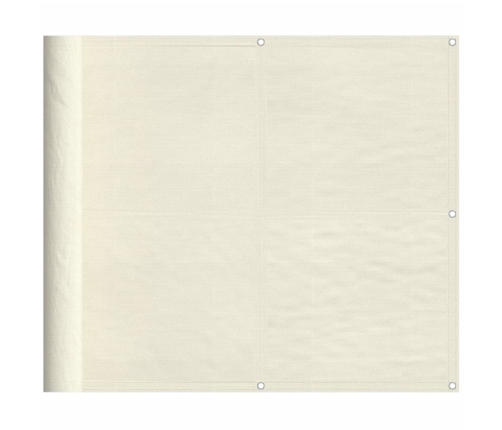 Pantalla de balcón 100% poliéster Oxford crema 90x800 cm