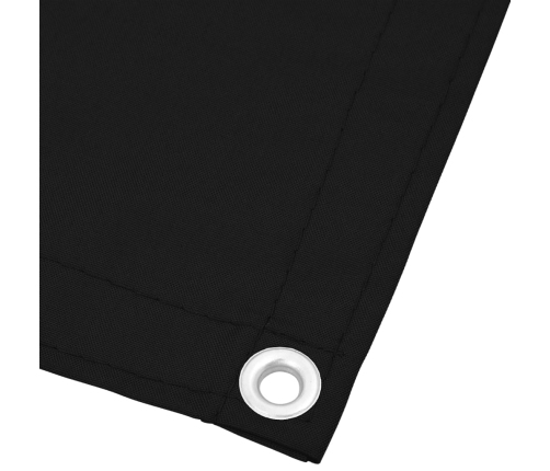 Pantalla de balcón 100% poliéster Oxford negro 75x700 cm