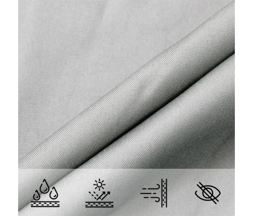 Toldo de vela poliéster oxford 100% gris claro 6x6 m