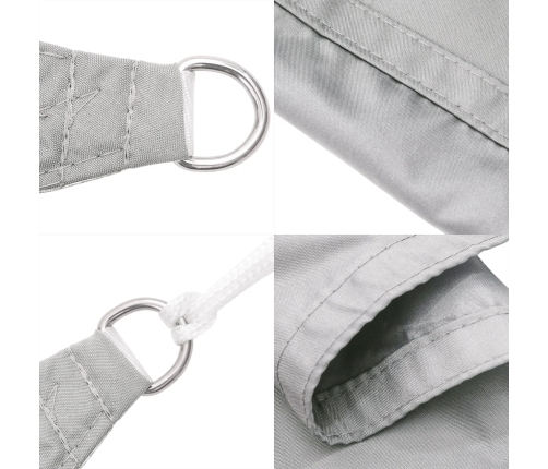 Toldo de vela poliéster oxford 100% gris claro 8x5 m