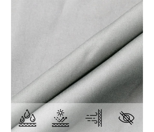 Toldo de vela poliéster oxford 100% gris claro 8x5 m