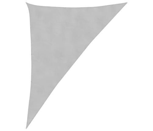 Toldo de vela poliéster oxford 100% gris claro 4x5x6,4 m