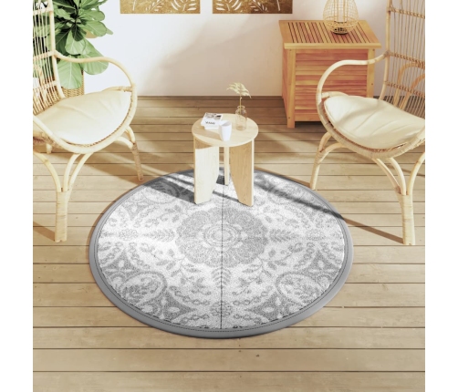 Alfombra de exterior ARAKIL gris claro Ø120 cm PP
