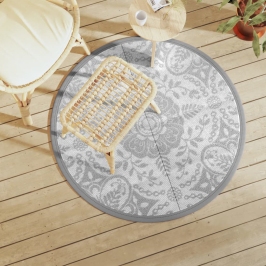 Alfombra de exterior ARAKIL gris claro Ø120 cm PP
