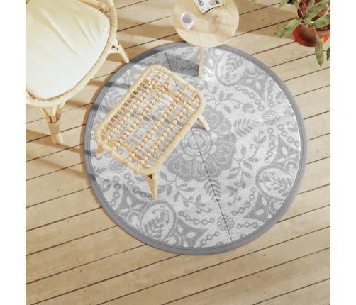 Alfombra de exterior ARAKIL gris claro Ø120 cm PP