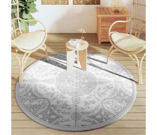 Alfombra de exterior ARAKIL gris claro Ø160 cm PP