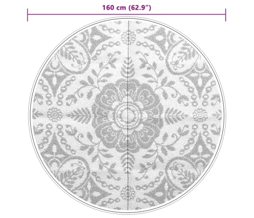 Alfombra de exterior ARAKIL gris claro Ø160 cm PP