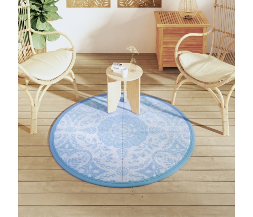 Alfombra exterior ARAKIL azul bebe Ø120 cm PP