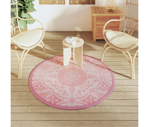 Alfombra de exterior ARAKIL rosa Ø120 cm PP