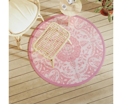 Alfombra de exterior ARAKIL rosa Ø120 cm PP