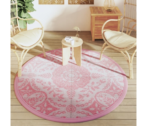 Alfombra de exterior ARAKIL rosa Ø160 cm PP