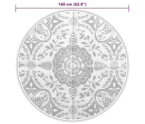 Alfombra de exterior ARAKIL rosa Ø160 cm PP