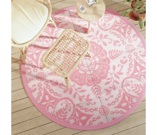 Alfombra de exterior ARAKIL rosa Ø160 cm PP