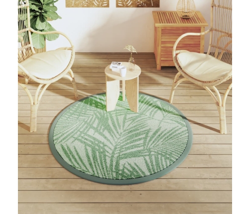 Alfombra de exterior ARAKIL verde Ø120 cm PP