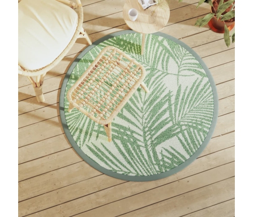 Alfombra de exterior ARAKIL verde Ø120 cm PP