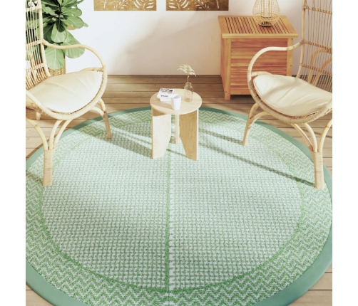 Alfombra exterior ARAKIL verde Ø200 cm PP