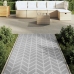 Alfombra de exterior PP gris 120x180 cm