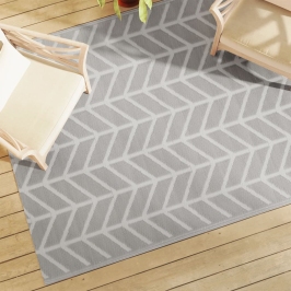 Alfombra de exterior PP gris 160x230 cm