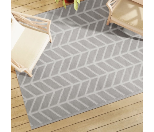 Alfombra de exterior PP gris 160x230 cm