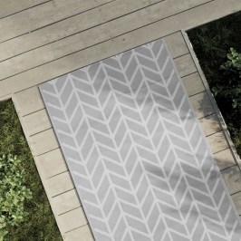 Alfombra exterior ARAKIL PP gris 80x250 cm