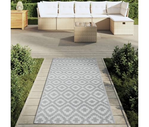 Alfombra de exterior PP ARAKIL gris 80x150 cm