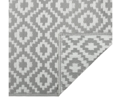 Alfombra de exterior PP ARAKIL gris 80x150 cm