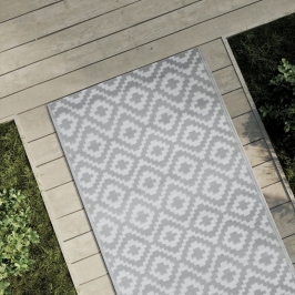 Alfombra de exterior PP ARAKIL gris 80x150 cm