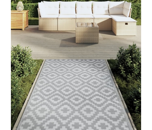 Alfombra de exterior PP ARAKIL gris 120x180 cm