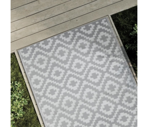 Alfombra de exterior PP ARAKIL gris 120x180 cm