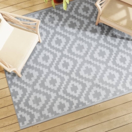 Alfombra exterior ARAKIL PP gris 160x230 cm