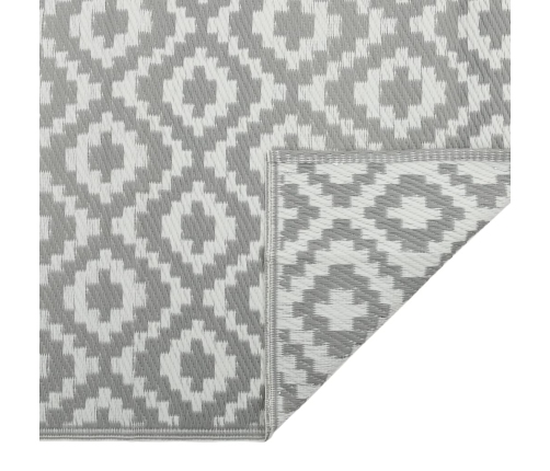 Alfombra de exterior PP ARAKIL gris 190x290 cm
