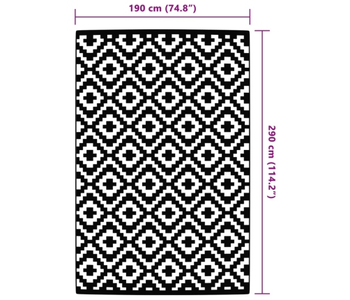 Alfombra de exterior PP ARAKIL gris 190x290 cm